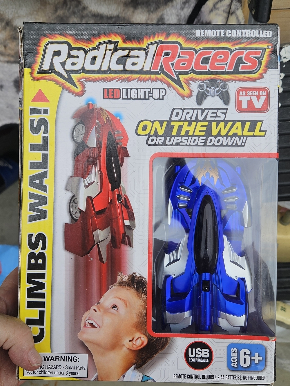 As Seen On TV Radical Racers LED Wall-Climbing Car in Blue